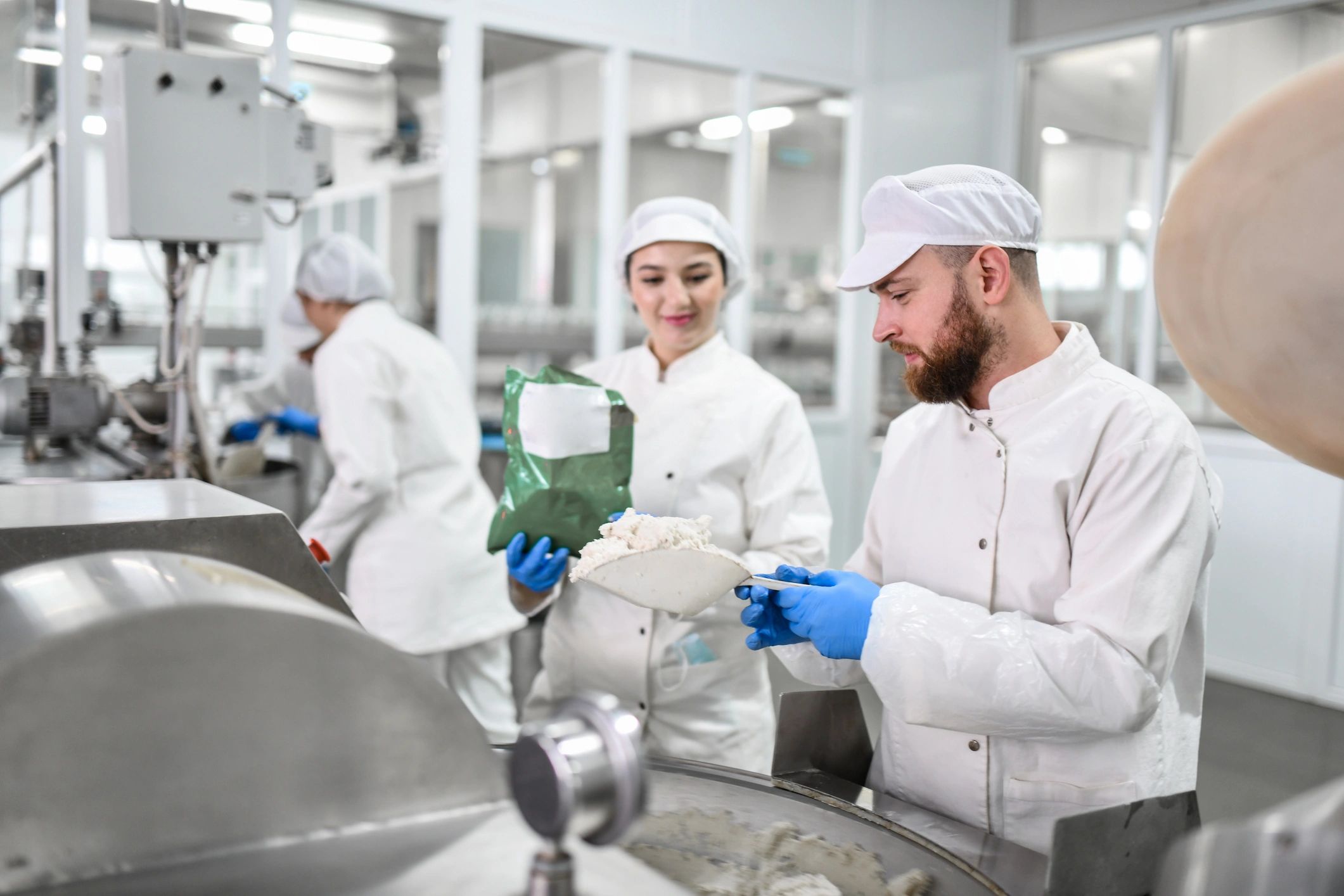 Quality checks in a food processing facility